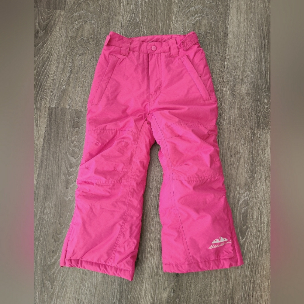 Eddie Bauer kids' pink snowpants, size XS